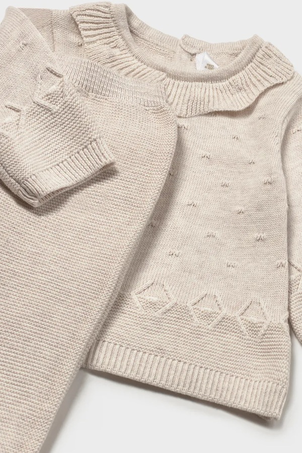 Комплект для немовлят бавовняний Mayoral Newborn колір бежевий фото 2