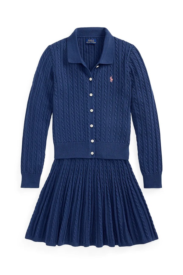Комплект дитячий бавовняний Polo Ralph Lauren колір темно-синій