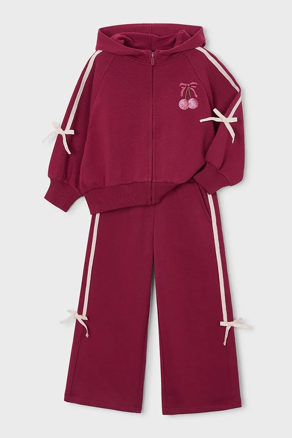 Трикотажний комплект дитячий з бавовною Mayoral колір бордовий