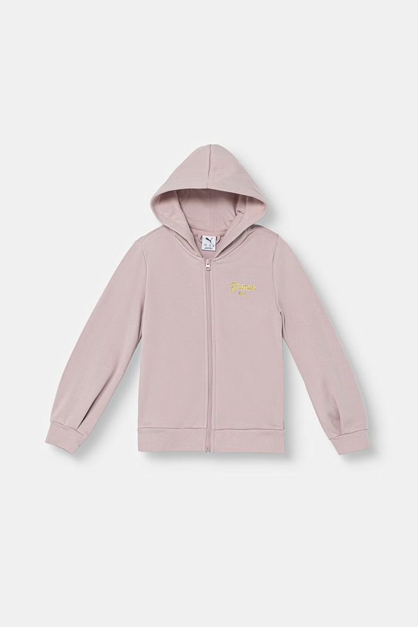 Спортивный костюм детский с хлопком Puma ESS SCRIPT Sweat Suit цвет розовый