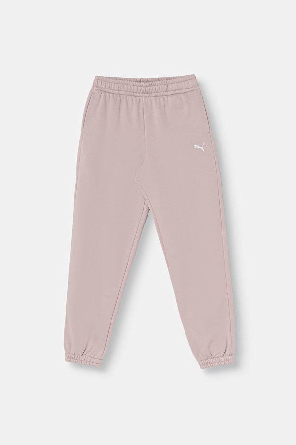 Трикотажний комплект дитячий з бавовною Puma Loungewear Sweat Suit колір рожевий фото 2