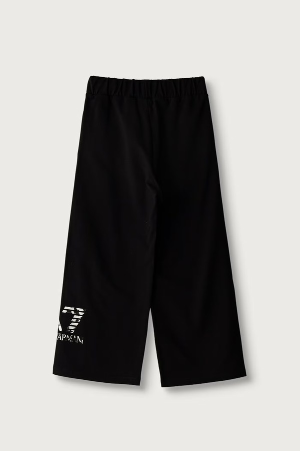 Спортивные брюки детские хлопковые с эластаном EA7 Emporio Armani цвет черный