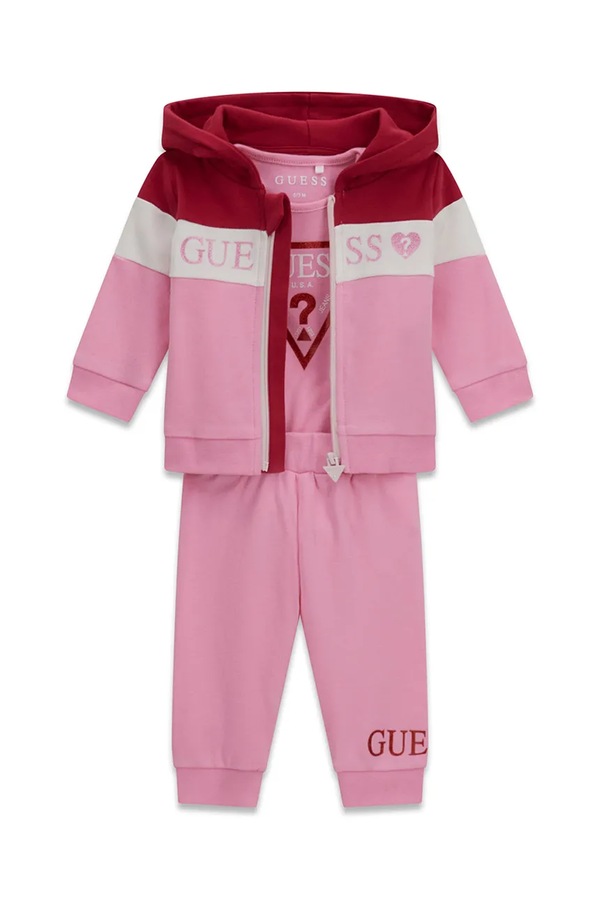 Комплект на кожен день дитячий бавовняний Guess колір рожевий фото 2