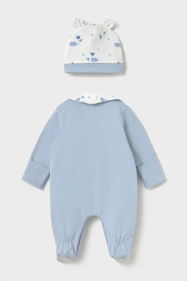 Повзунки для немовлят бавовняні з еластаном Mayoral Newborn колір блакитний фото 2