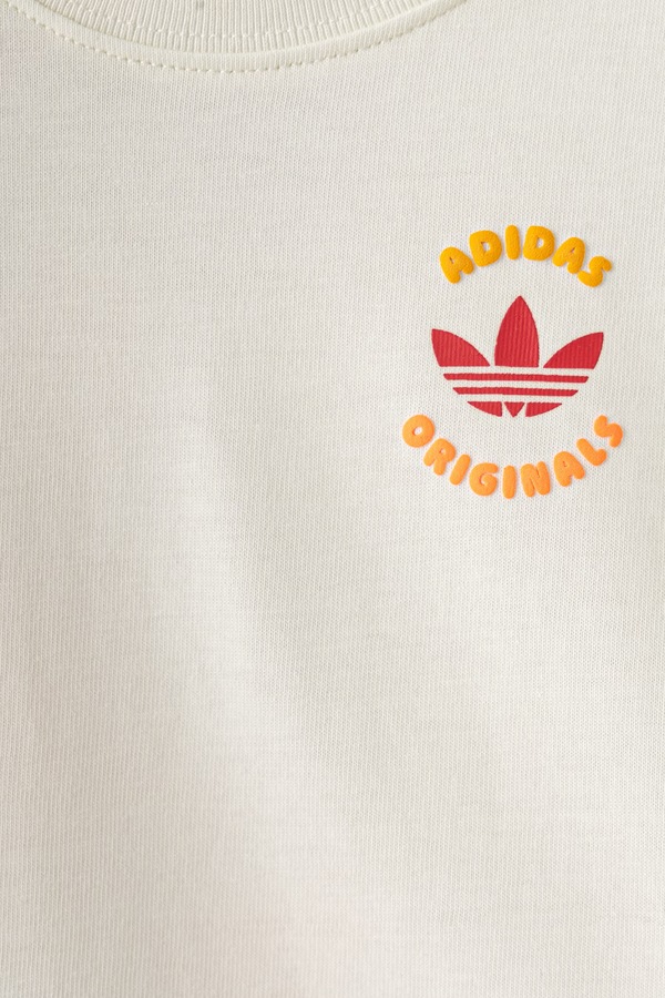 Комплект дитячий бавовняний adidas Originals колір білий фото 4