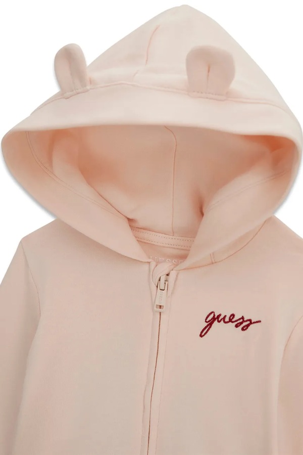 Спортивний костюм для немовлят бавовняний Guess колір бежевий фото 4