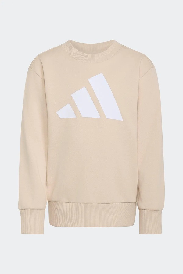 Трикотажный комплект детский с хлопком adidas цвет бежевый фото 2