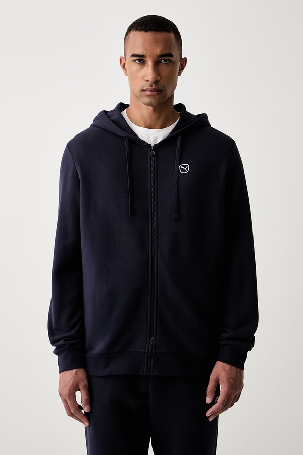Трикотажний комплект чоловічий бавовняний Puma Essentials Elevated колір темно-синій фото 2