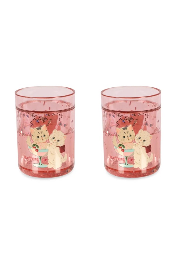 Набір чашок дитячий 2 PACK GLITTER CUPS 2 шт. Konges Sløjd колір рожевий