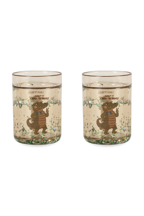 Набір чашок дитячий Konges Sløjd 2 PACK GLITTER CUPS колір зелений