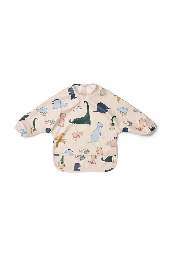 Слюнявчик детский Liewood Merle Printed Cape Bib цвет бежевый фото 2