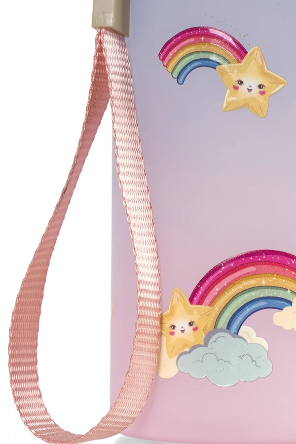 Пляшка для води дитяча Konges Sløjd WATER BOTTLE RAINBOW колір рожевий фото 4