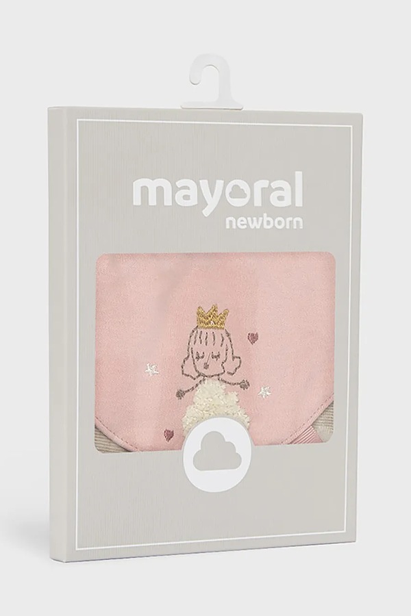 Слюнявчик для младенцев хлопковый 2 шт. Mayoral Newborn цвет розовый фото 2