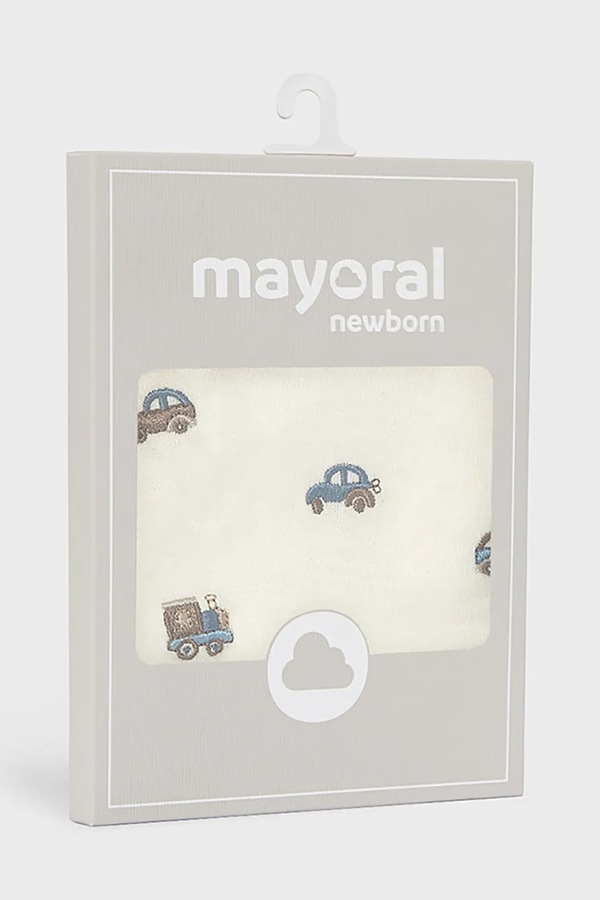 Слинявчик дитячий бавовняний 2 шт. Mayoral Newborn колір білий фото 2
