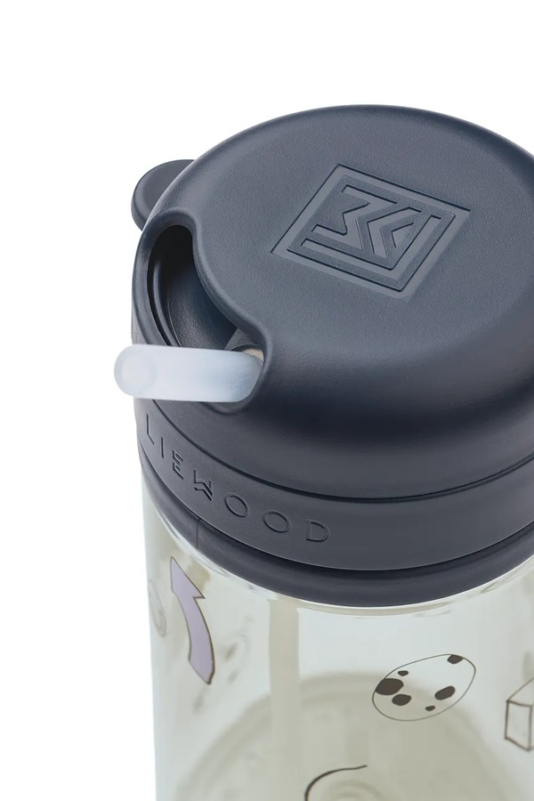 Пляшка для води дитяча Liewood Pavia Tritan Straw Cup 500 ml колір темно-синій фото 3