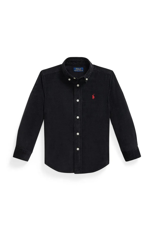 Сорочка дитяча бавовняна Polo Ralph Lauren колір чорний
