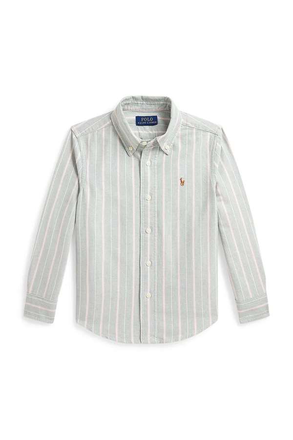 Сорочка дитяча бавовняна Polo Ralph Lauren колір сірий