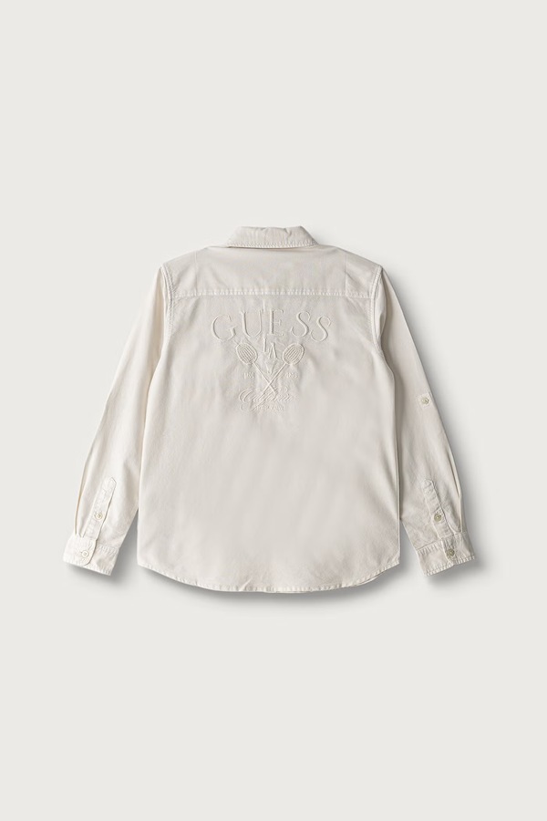 Рубашка детская хлопковая Guess цвет бежевый
