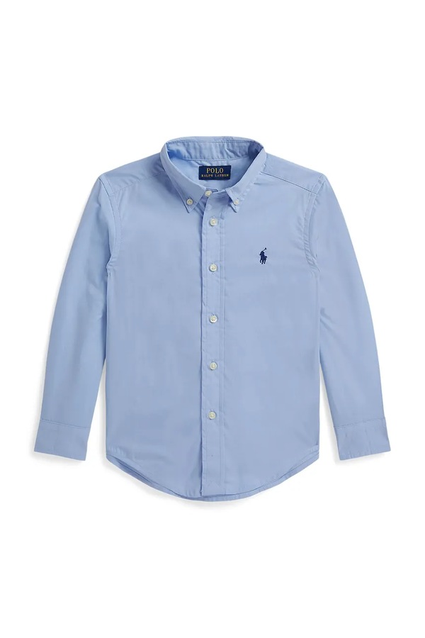 Рубашка детская хлопковая Polo Ralph Lauren цвет голубой фото 2