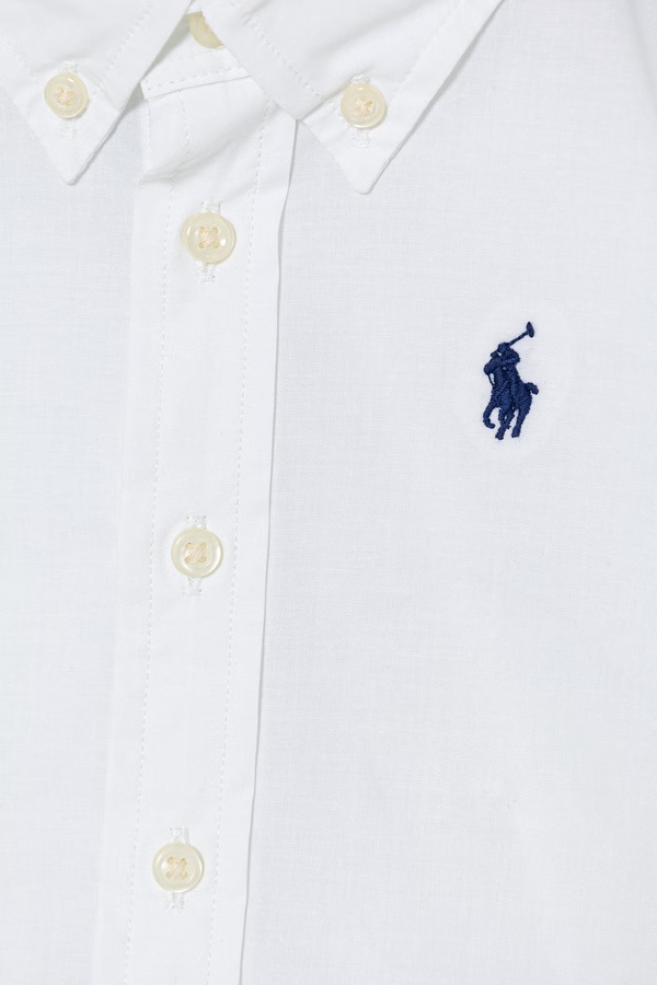 Сорочка для немовлят бавовняна Polo Ralph Lauren колір білий фото 2