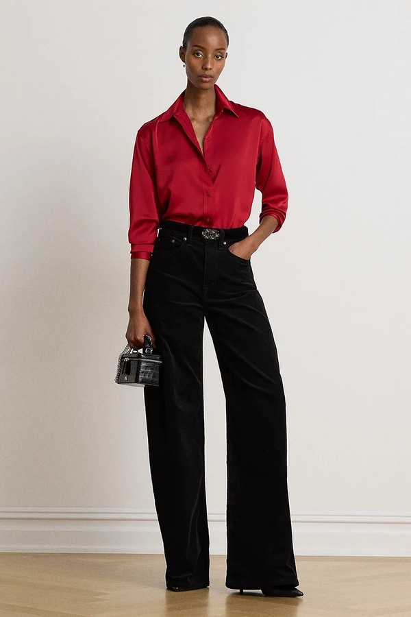 Сорочка жіноча Lauren Ralph Lauren колір червоний фото 2