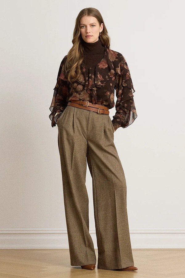 Блузка жіноча Lauren Ralph Lauren колір коричневий фото 3