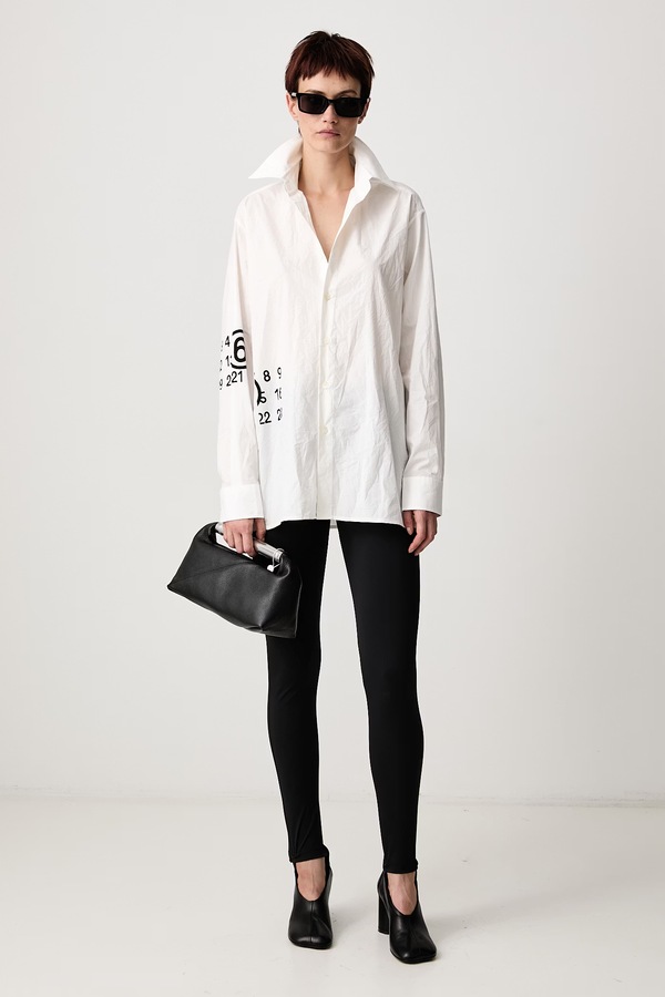 Сорочка жіноча бавовняна MM6 Maison Margiela колір білий
