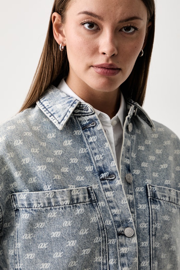 Сорочка жіноча джинсова Armani Exchange колір блакитний фото 4