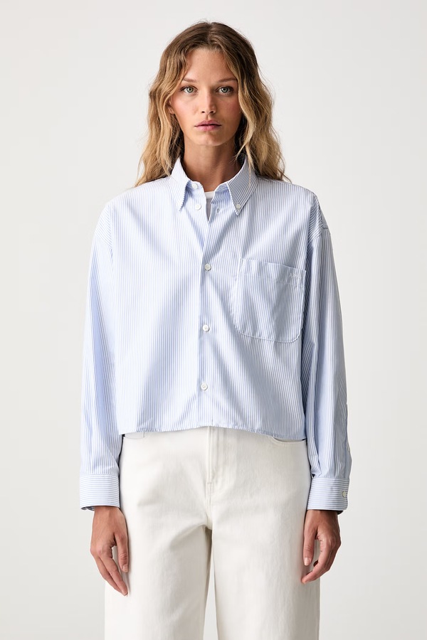 Рубашка женская хлопковая A.P.C. chemise sophia button down logo цвет голубой