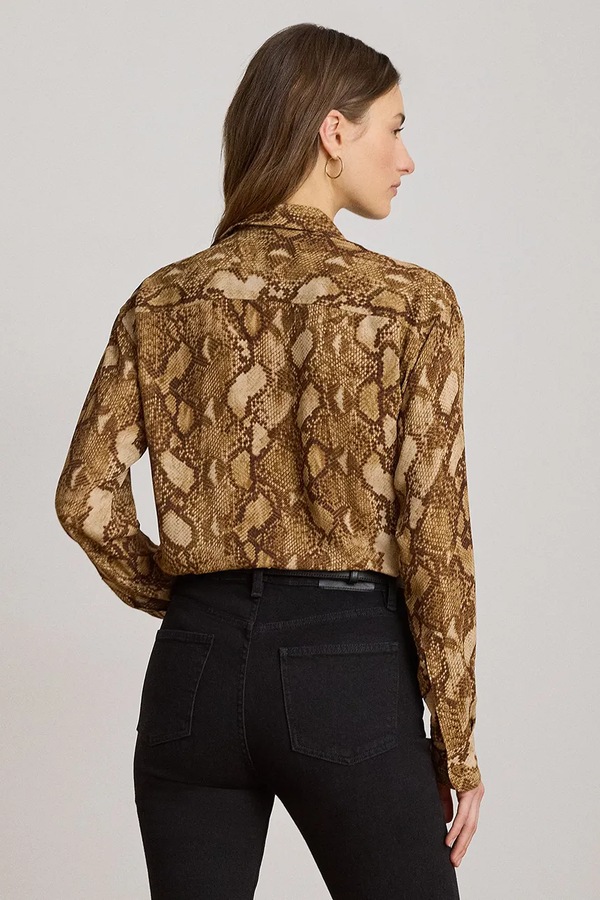 Сорочка жіноча Lauren Ralph Lauren колір коричневий