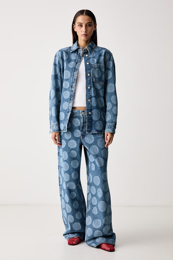 Рубашка женская джинсовая Marimekko цвет голубой