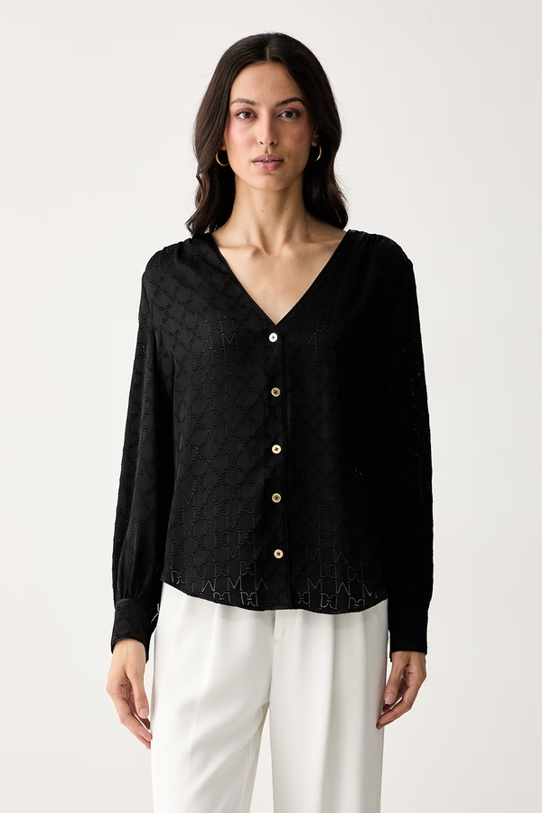 Сорочка жіноча з віскозою Marciano by Guess HADIL колір чорний