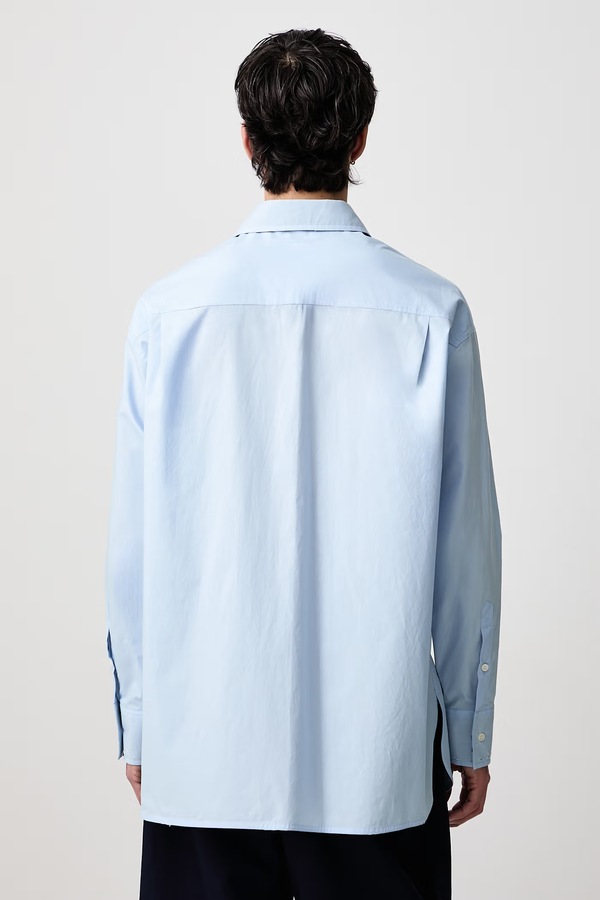 Сорочка чоловіча бавовняна MM6 Maison Margiela колір блакитний фото 3