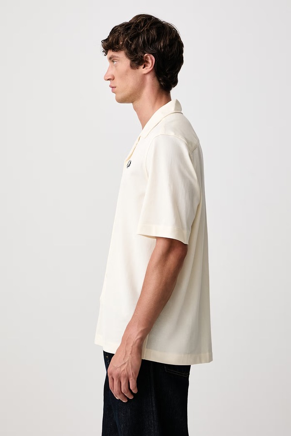 Сорочка чоловіча бавовняна Fred Perry колір бежевий фото 4