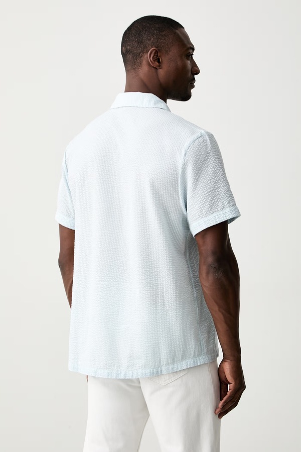 Сорочка чоловіча з бавовною BOSS Relax_Shirt колір блакитний фото 2