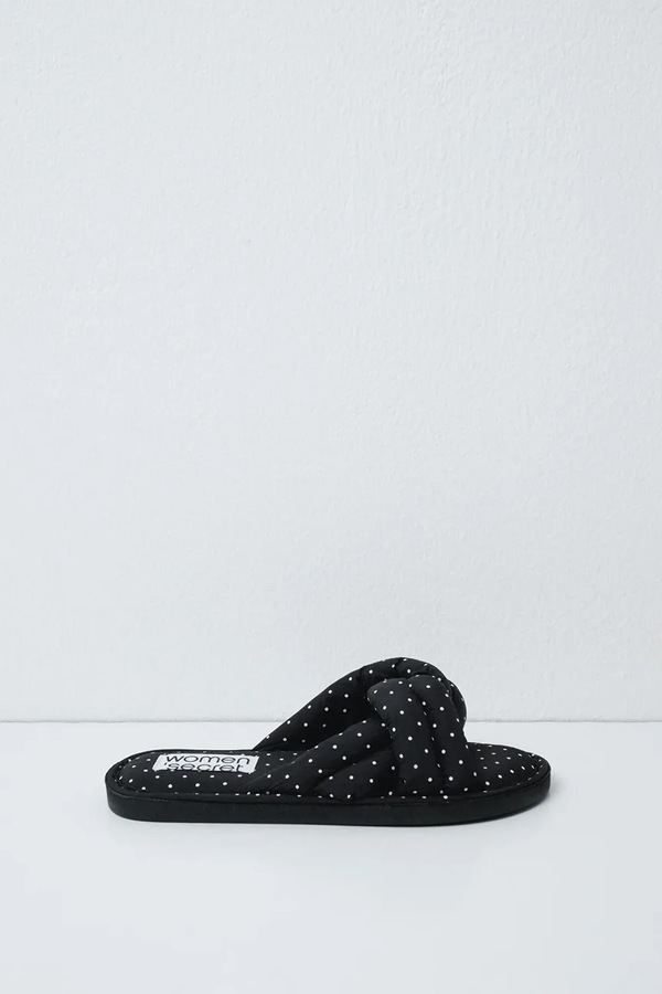 Тапочки женские women'secret TC DOTS SLPRS BLACK цвет черный фото 2