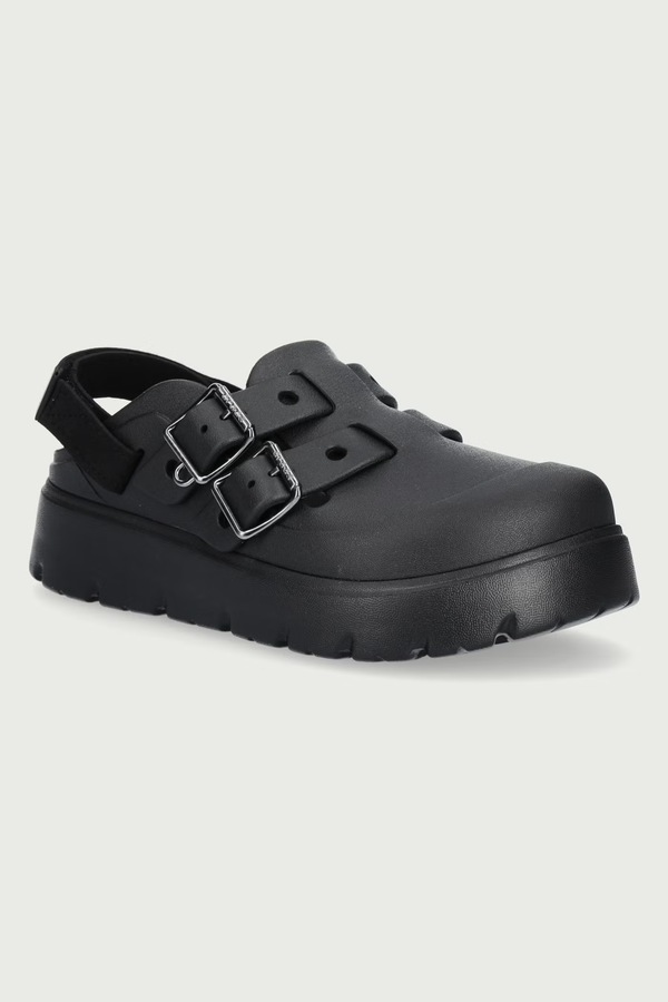 Шльопанці на платформі жіночі Crocs Loaferette Clog колір чорний