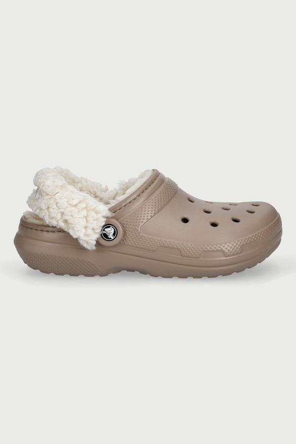 Капці жіночі Crocs Classic Fleece Lined Clog колір бежевий