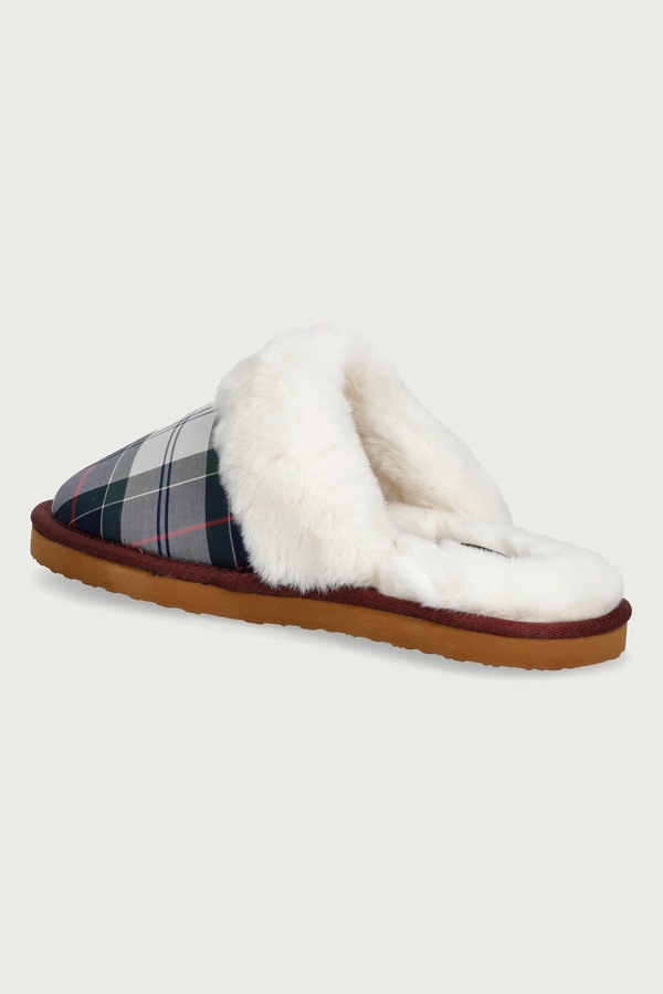 Капці жіночі з м'якого матеріалу Barbour Claudia колір зелений фото 3