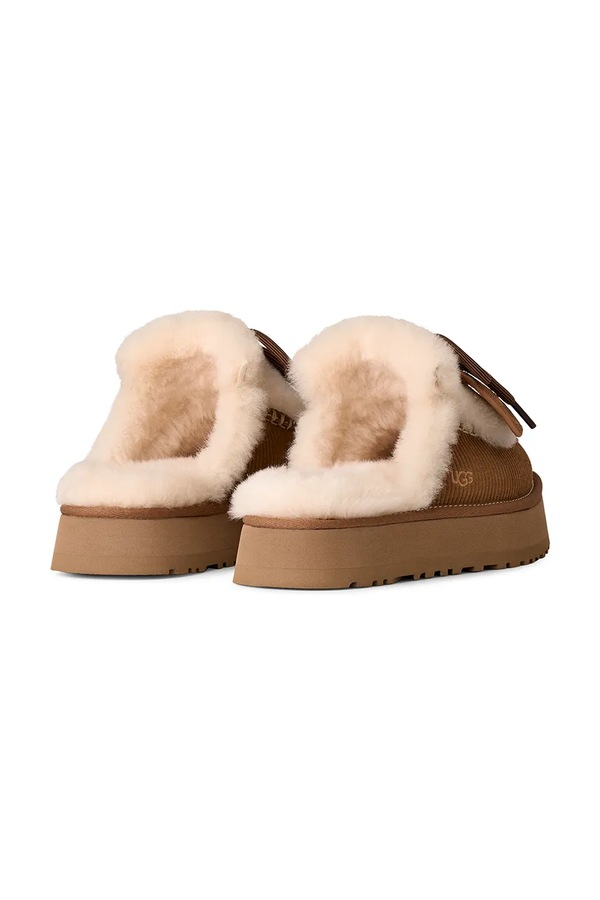 Капці жіночі замшеві UGG W Disquette Heritage колір коричневий фото 3