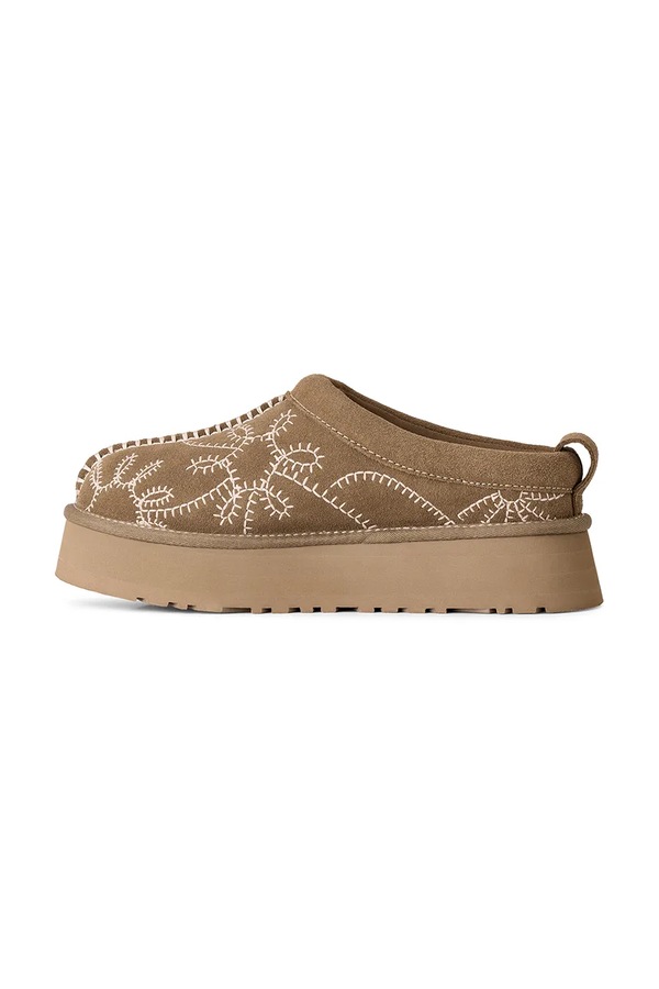 Капці жіночі замшеві UGG W Tazz Botanic колір коричневий фото 4