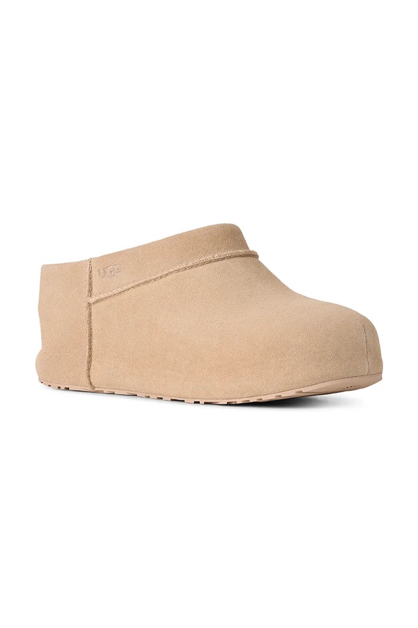 Капці жіночі замшеві UGG W Enwrap Clog колір бежевий фото 2