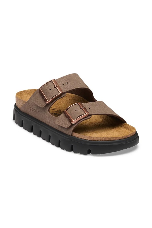 Шльопанці жіночі Birkenstock x Papillio Arizona Chunky Birkibuc колір коричневий