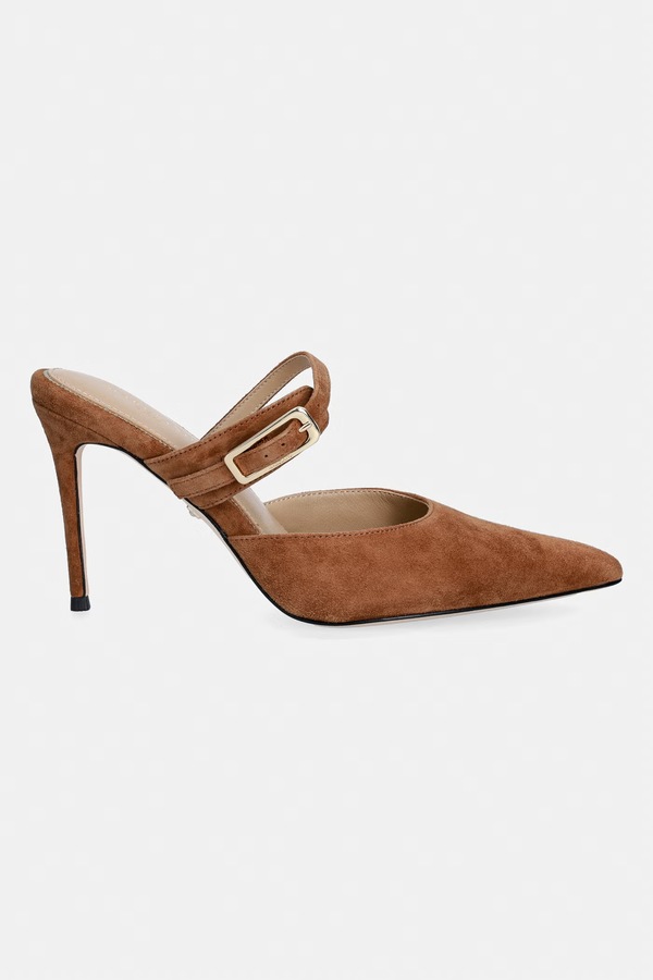 Шлепанцы на шпильке женские замшевые Marciano by Guess цвет коричневый
