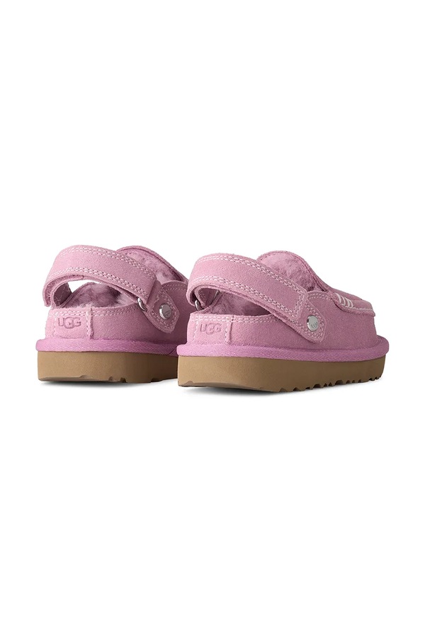 Капці дитячі замшеві UGG GOLDENSTAR EVELINA CLOG колір рожевий фото 3