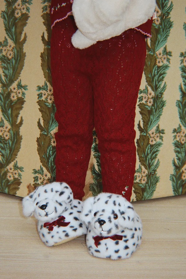 Дитячі капці Konges Sløjd DALMATIAN FOOTIES колір білий
