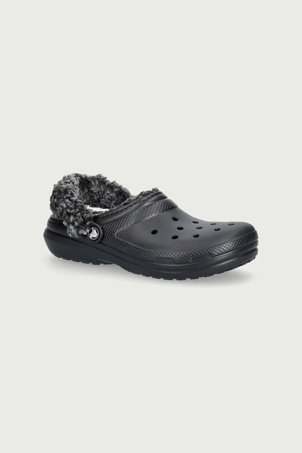 Шлепанцы детские Crocs CLASSIC FLEECE LINED CLOG цвет черный