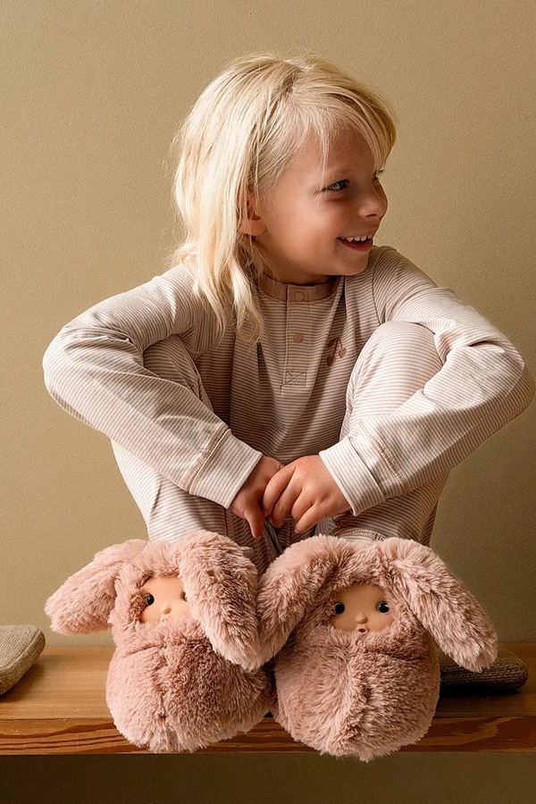 Капці дитячі Liewood Avalina Doll Plush Slipper колір рожевий