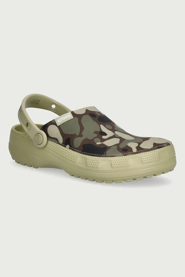 Шлепанцы мужские Crocs Classic Crafted Camo Clog цвет зеленый