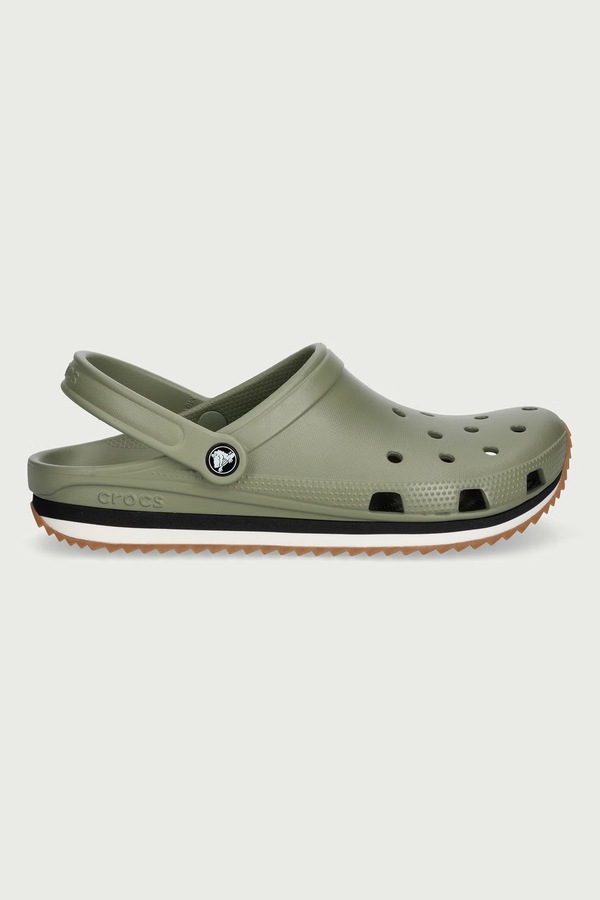 Шлепанцы мюли мужские Crocs Classic Retro Runner Clog цвет зеленый